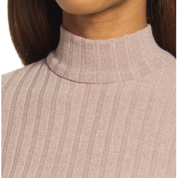 NWT Floret Studios Twist Back Long Sleeve Ribbed Sweater Dress, Mocha, Sz Medium - Picture 4 of 14